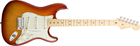 Fender American Deluxe Strat® Ash, Maple Fretboard, Aged Cherry Sunburst