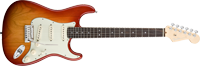 Fender American Deluxe Strat® Ash, Rosewood Fretboard, Aged Cherry Sunburst