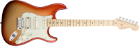 Fender American Deluxe Strat® HSS, Maple Fretboard, Sunset Metallic